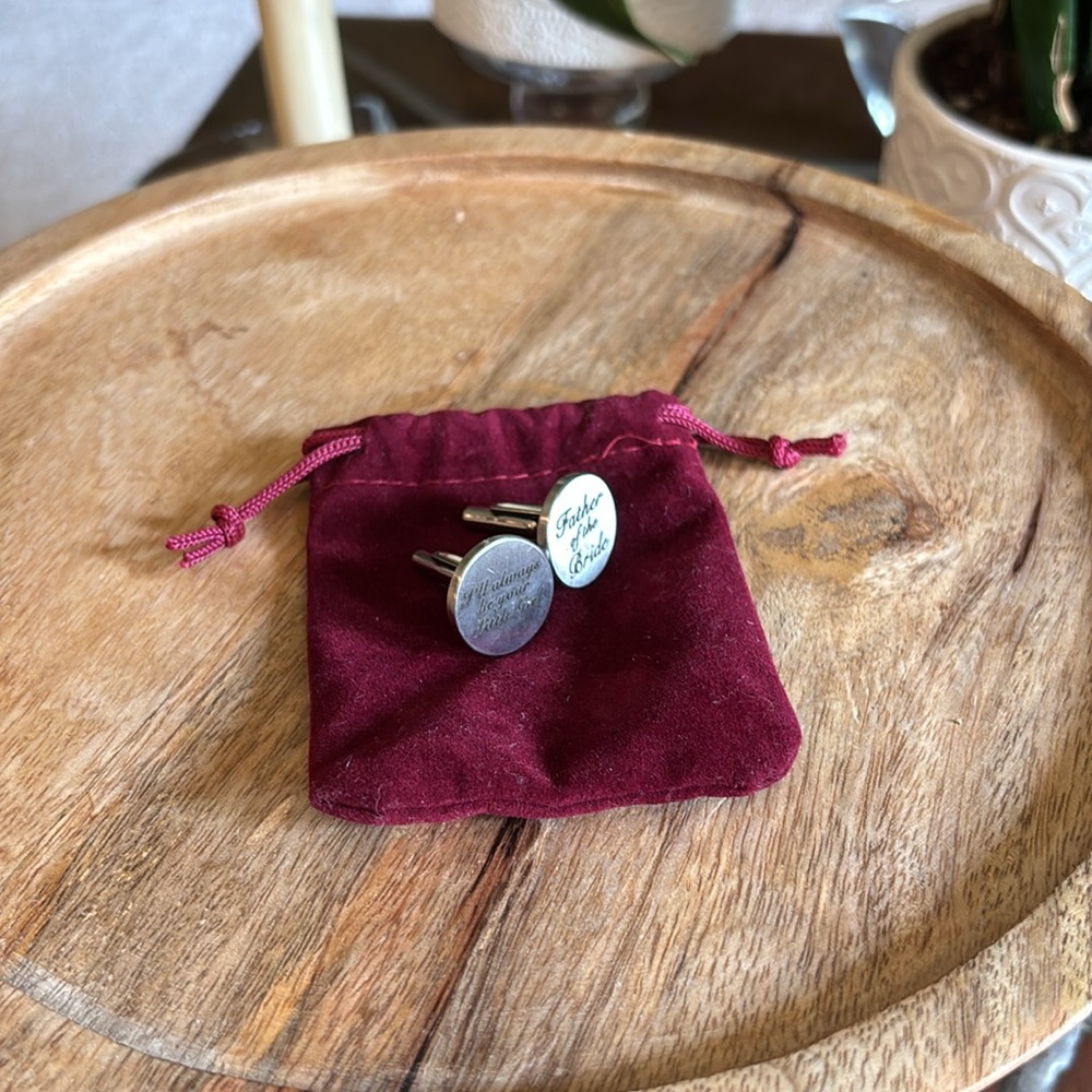 Silver Cufflinks for Father of the Bride - Picture 10 of 10